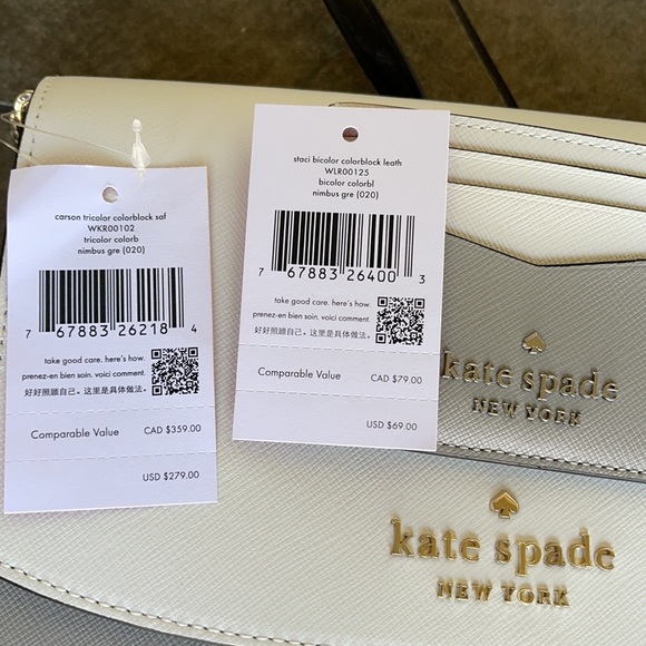 Kate Spade carson tricolor colorblock & staci colorblock sm slim card holder - Picture 8 of 16